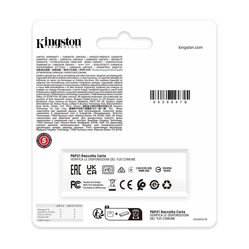 Kingston 512GB Exodia G2 DTXG2/512GB
