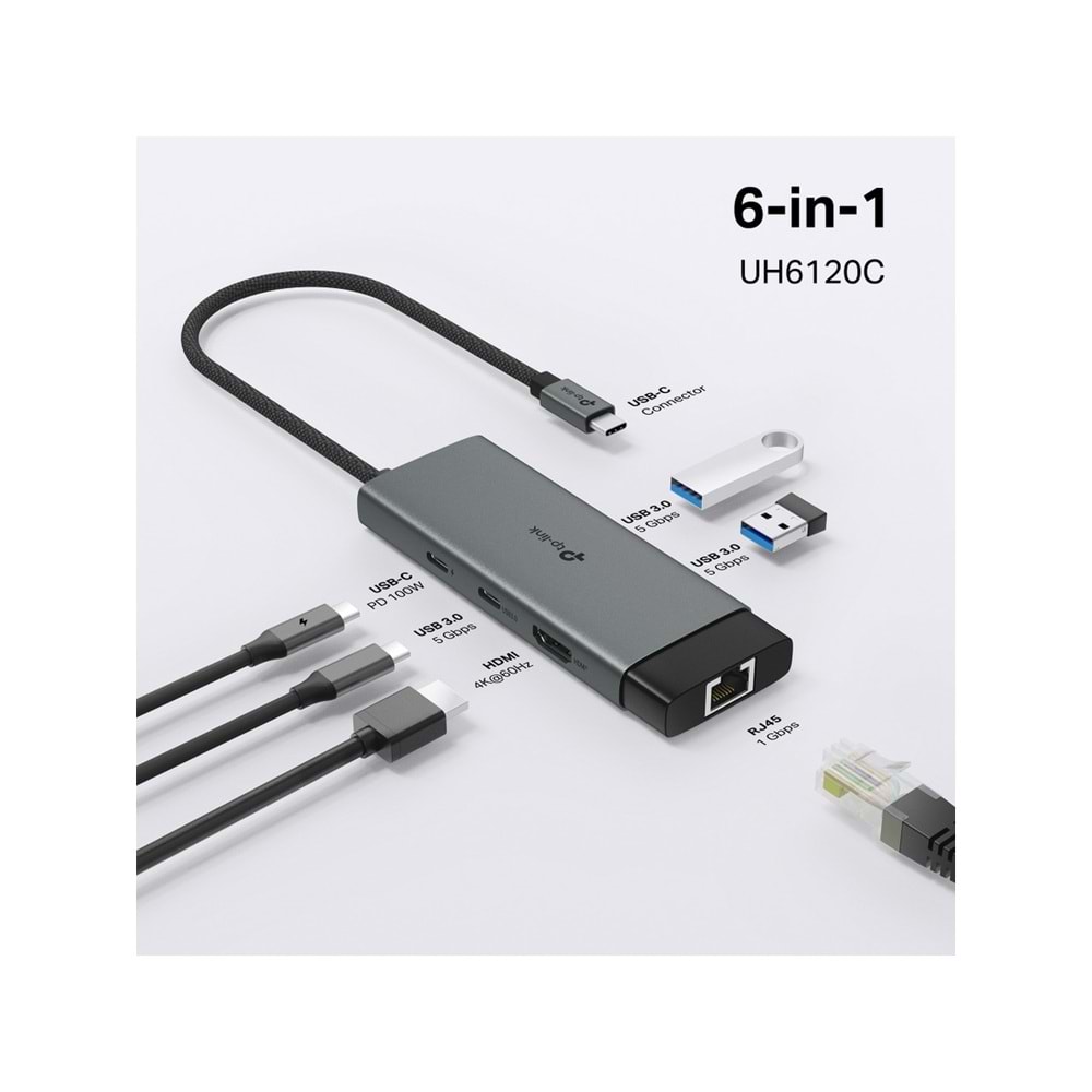 TP-Link UH6120C Type-C 6 Port Hub