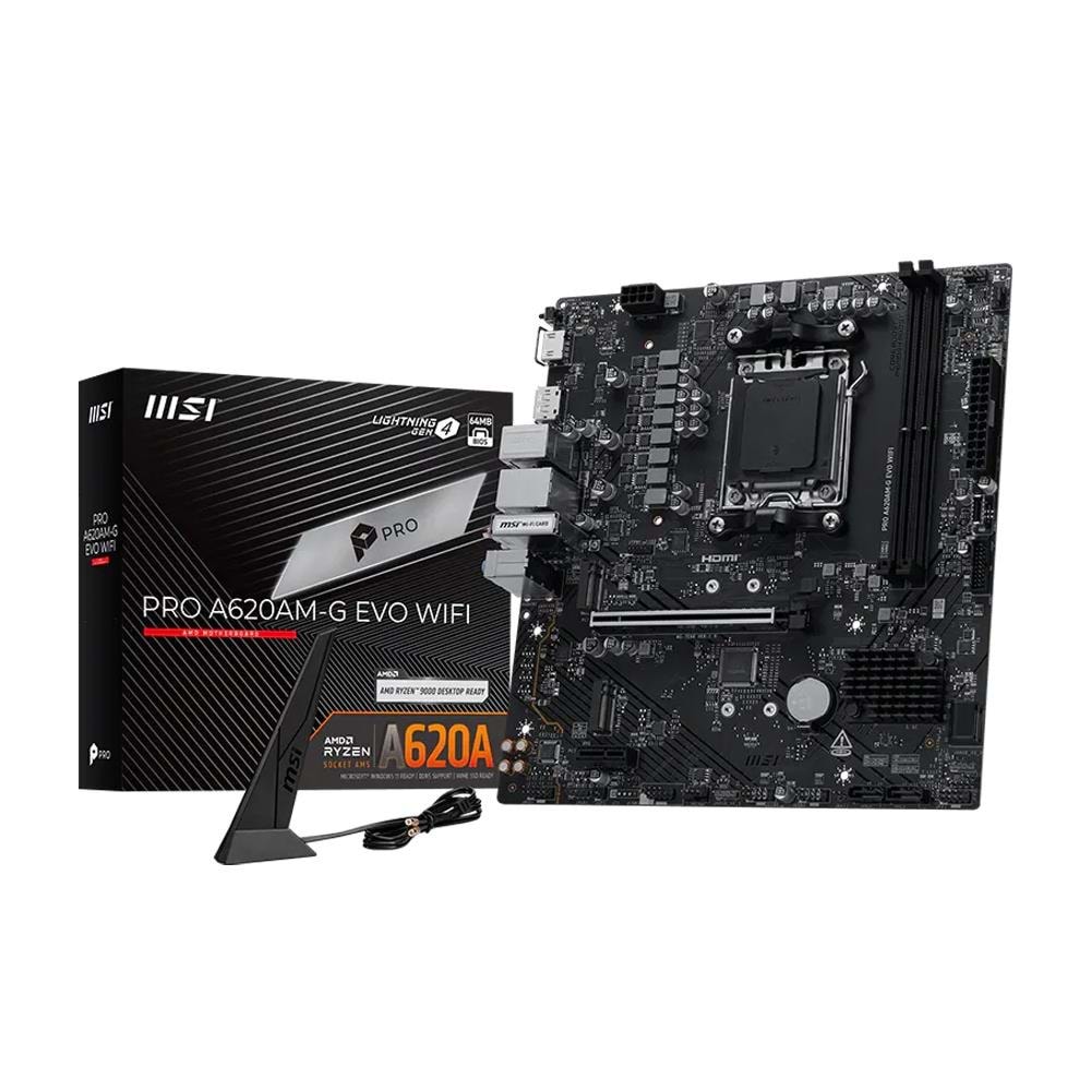 MSI PRO A620AM-G EVO WIFI AM5 Ryzen DDR5 Dp Hdmi