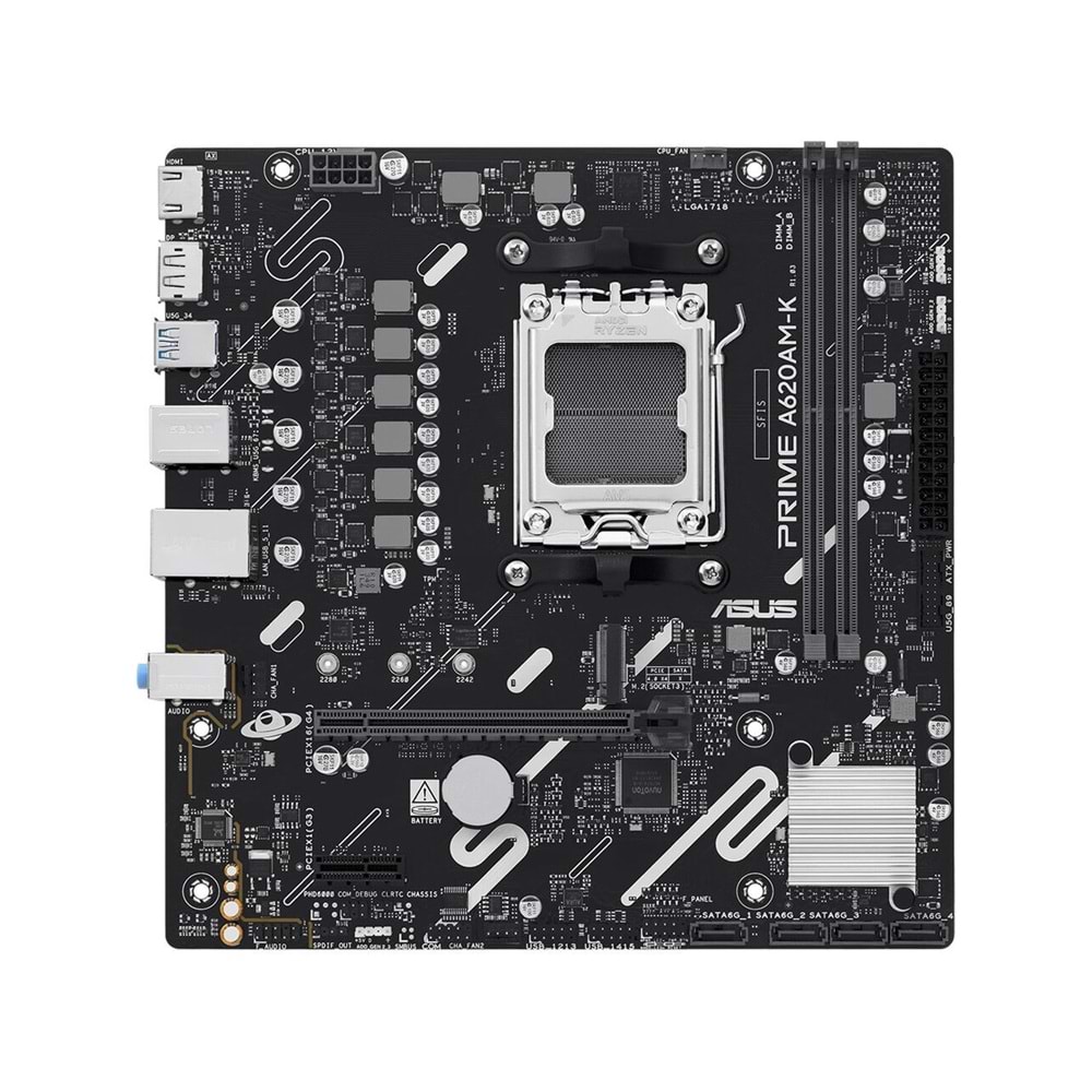 Asus PRIME A620AM-K A620A DDR5 USB3.2 M.2 DP/HDMI PCI 4.0 AM5 Anakart