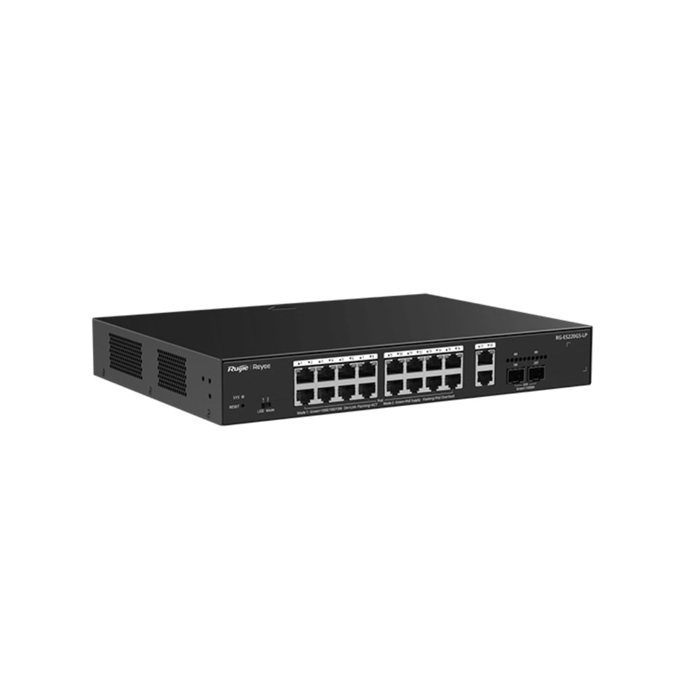 Ruijie Reyee RG-ES220GS-LP 18-Port Gigabit +2X SFP Fiber Port PoE Cloud (130W)