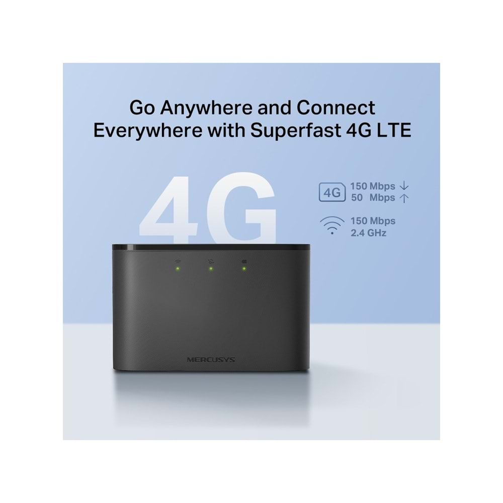 Tp-Link Mercusys MT110 150Mbps Wi-Fi 4G LTE SIM Kartı Tak/Çalıştır Mobil Router