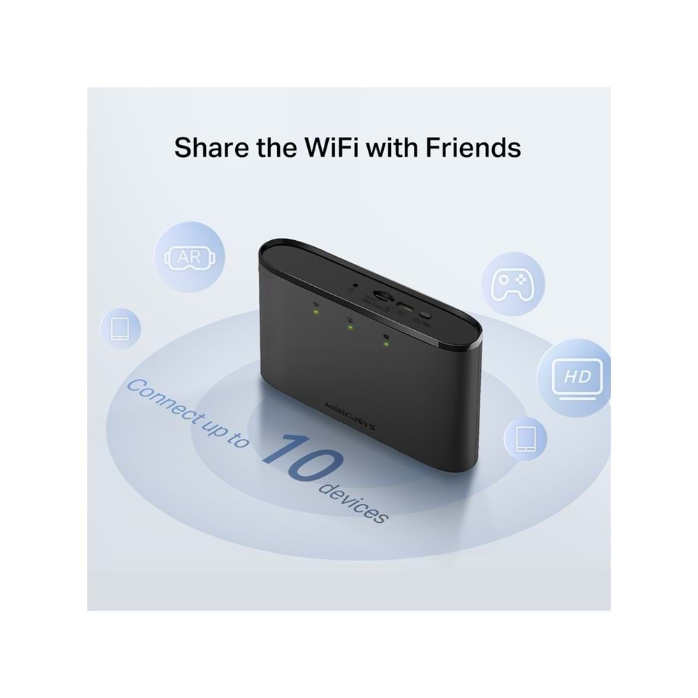 Tp-Link Mercusys MT110 150Mbps Wi-Fi 4G LTE SIM Kartı Tak/Çalıştır Mobil Router