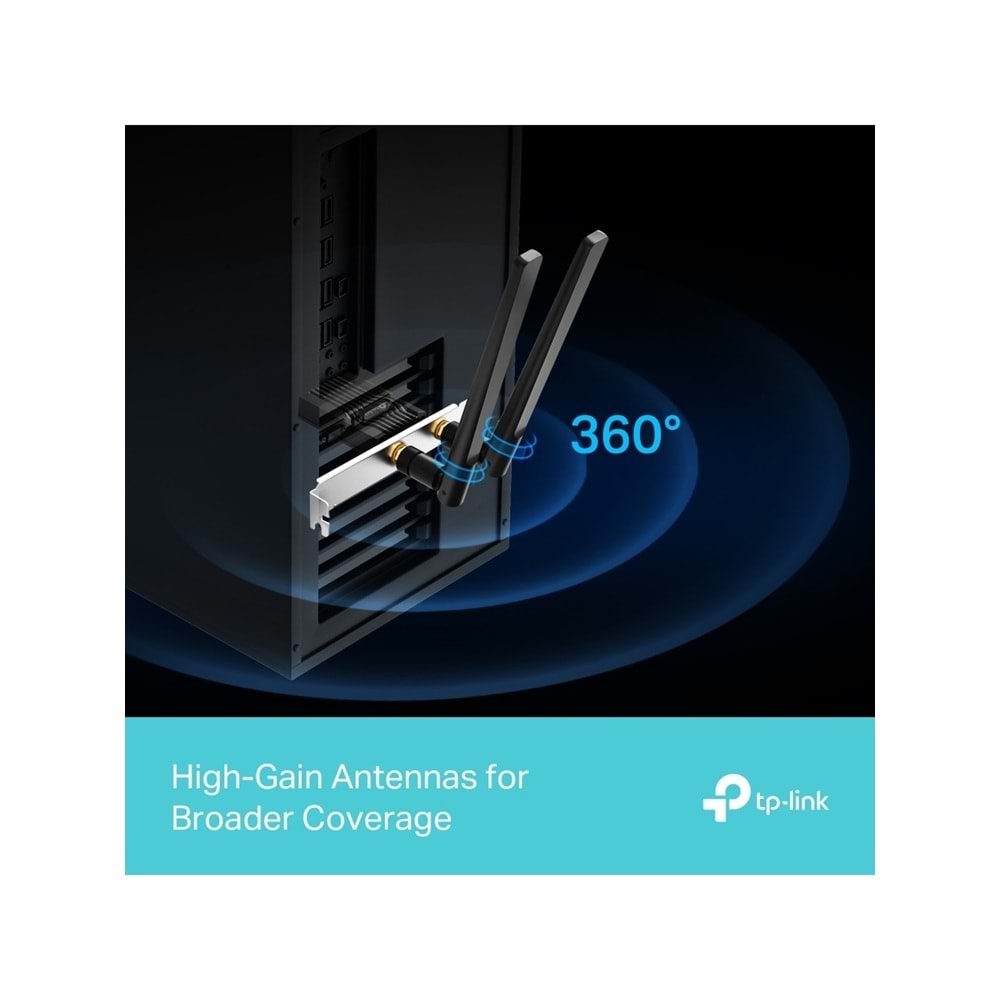 Tp-Link Archer TX55E AX3000 Dual Band Wi-Fi 6 Bluetooth PCI Express Adaptör