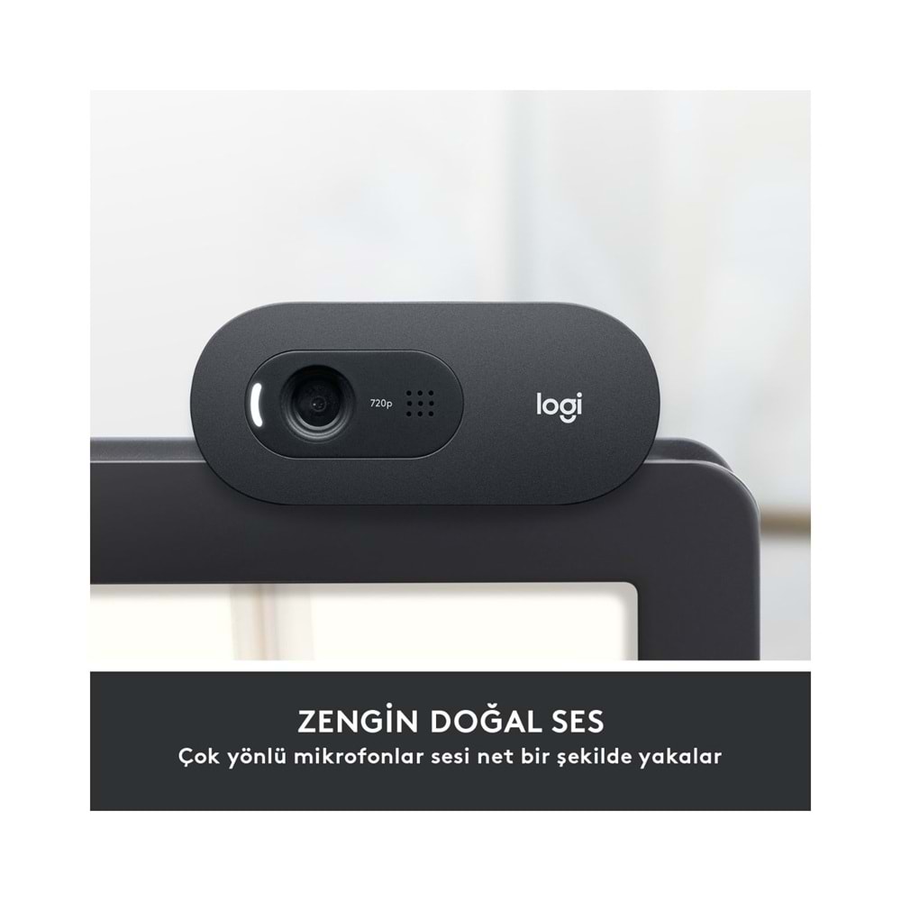 Logitech C505 HD Mikrofonlu Webcam Siyah 960-001364