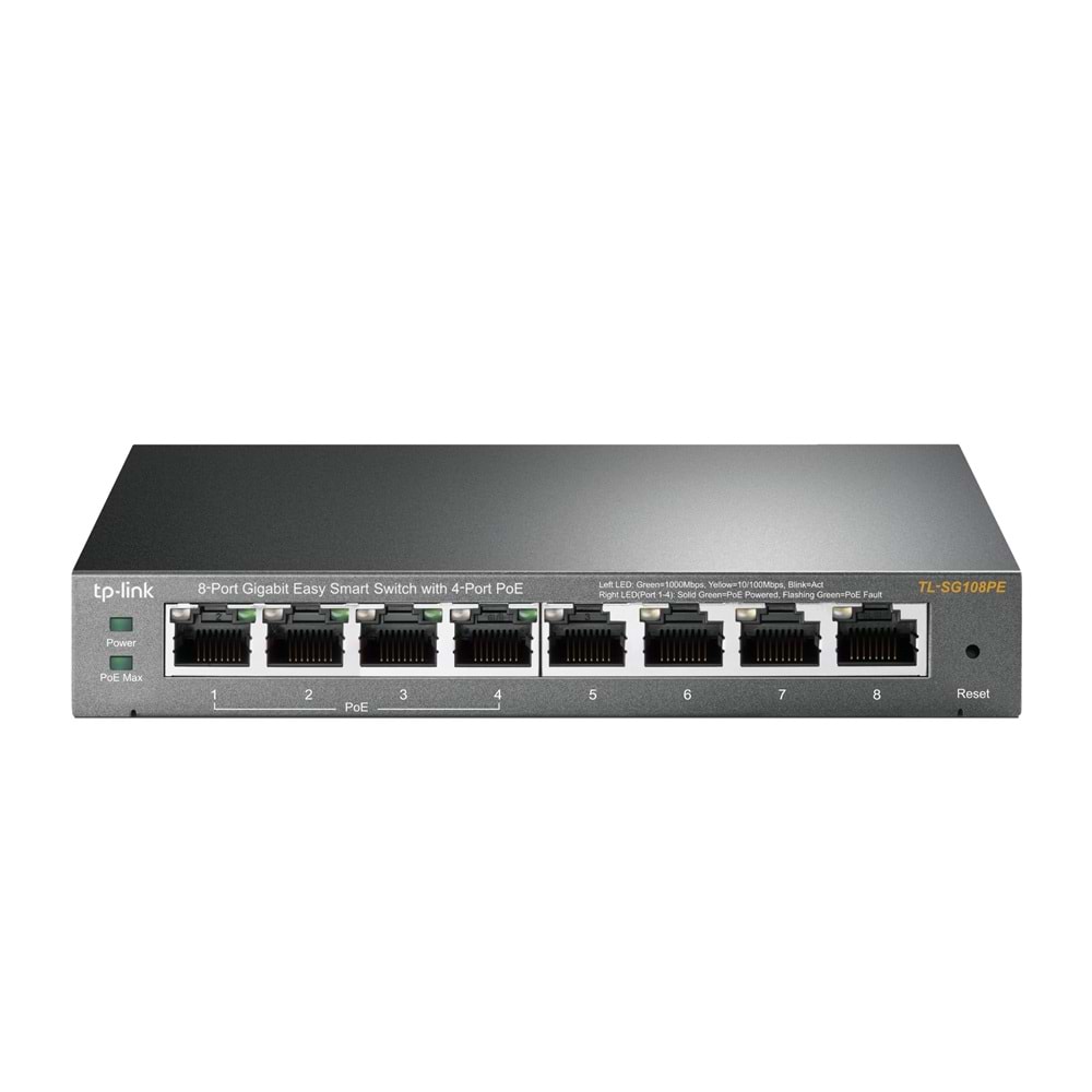 TP-Link TL-SG108PE 8 Port 4-Port PoE Gigabit Easy Smart Switch
