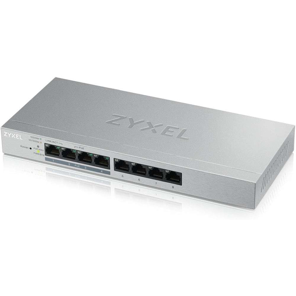 Zyxel GS1200-8HPV2 8 Port 4xGigabit+4xGigabit Poe Web Yön. Switch