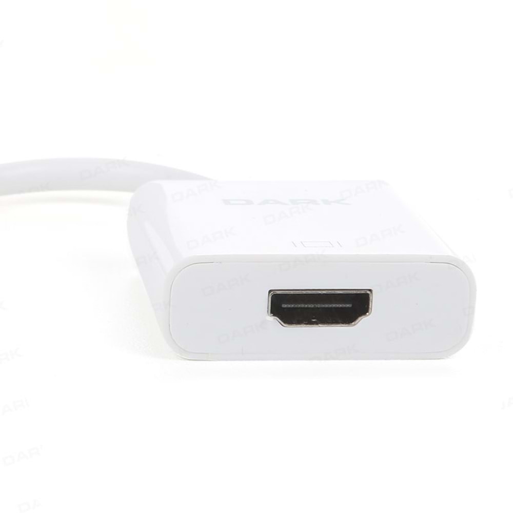 Dark USB 3.1 Type-C den (4K UHD) Display Port Dönüştürücü Adaptör (Alüminyum Kasa)(DK-AC-U31XDP)