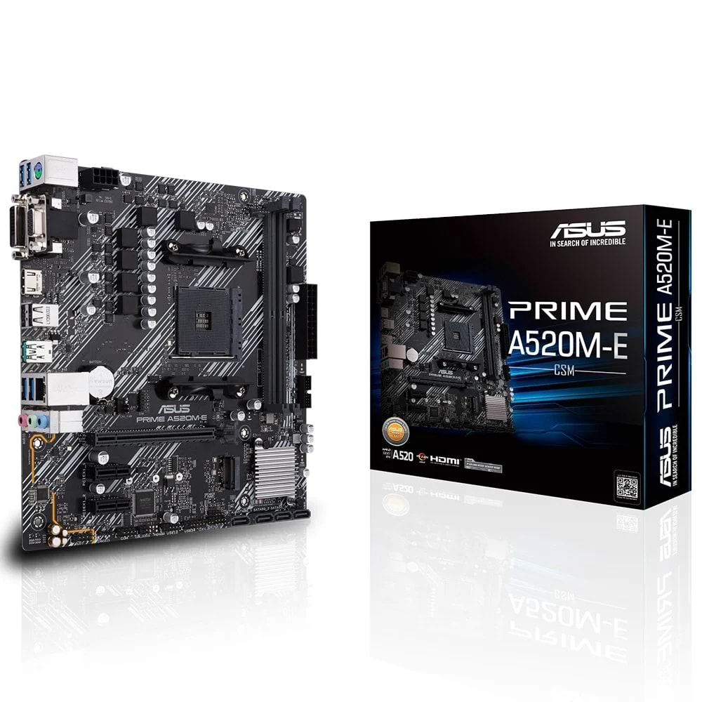 Asus Prime A520M-E AMD A520 DDR4 HDMI/DVI/VGA AM4 Anakart