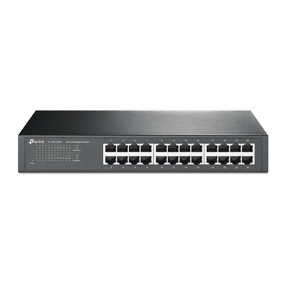 TP-Link TL-SG1024D 24 Port Gigabit Rackmount Metal Kasa