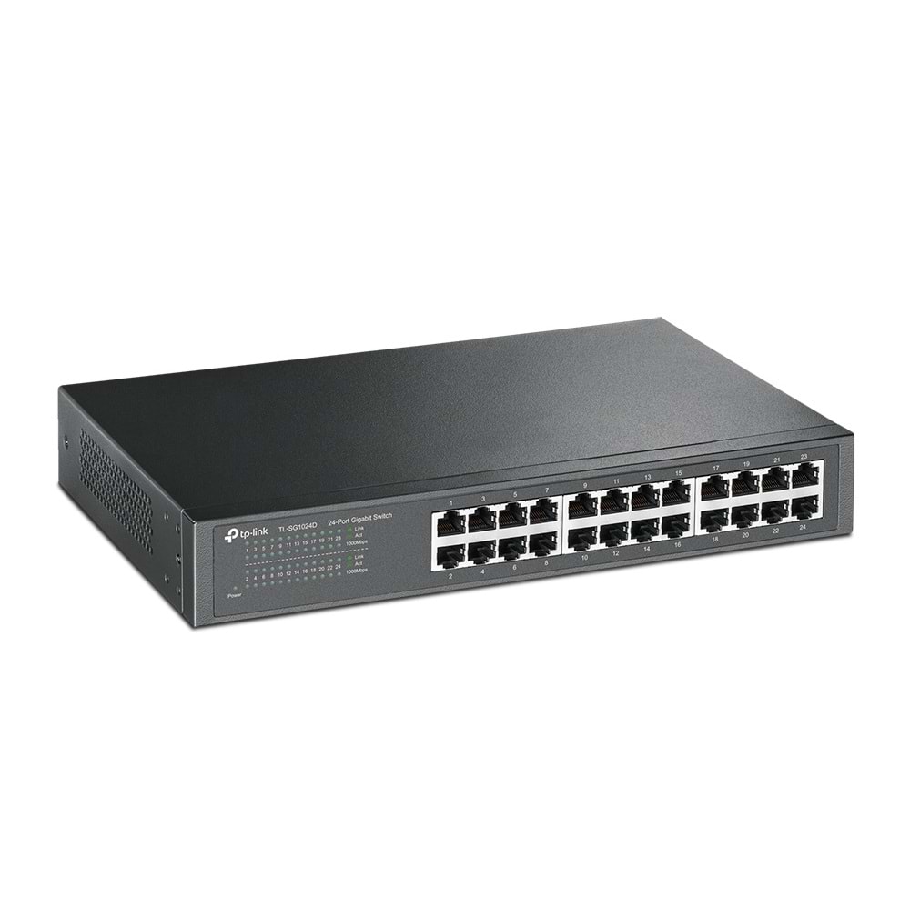 TP-Link TL-SG1024D 24 Port Gigabit Rackmount Metal Kasa