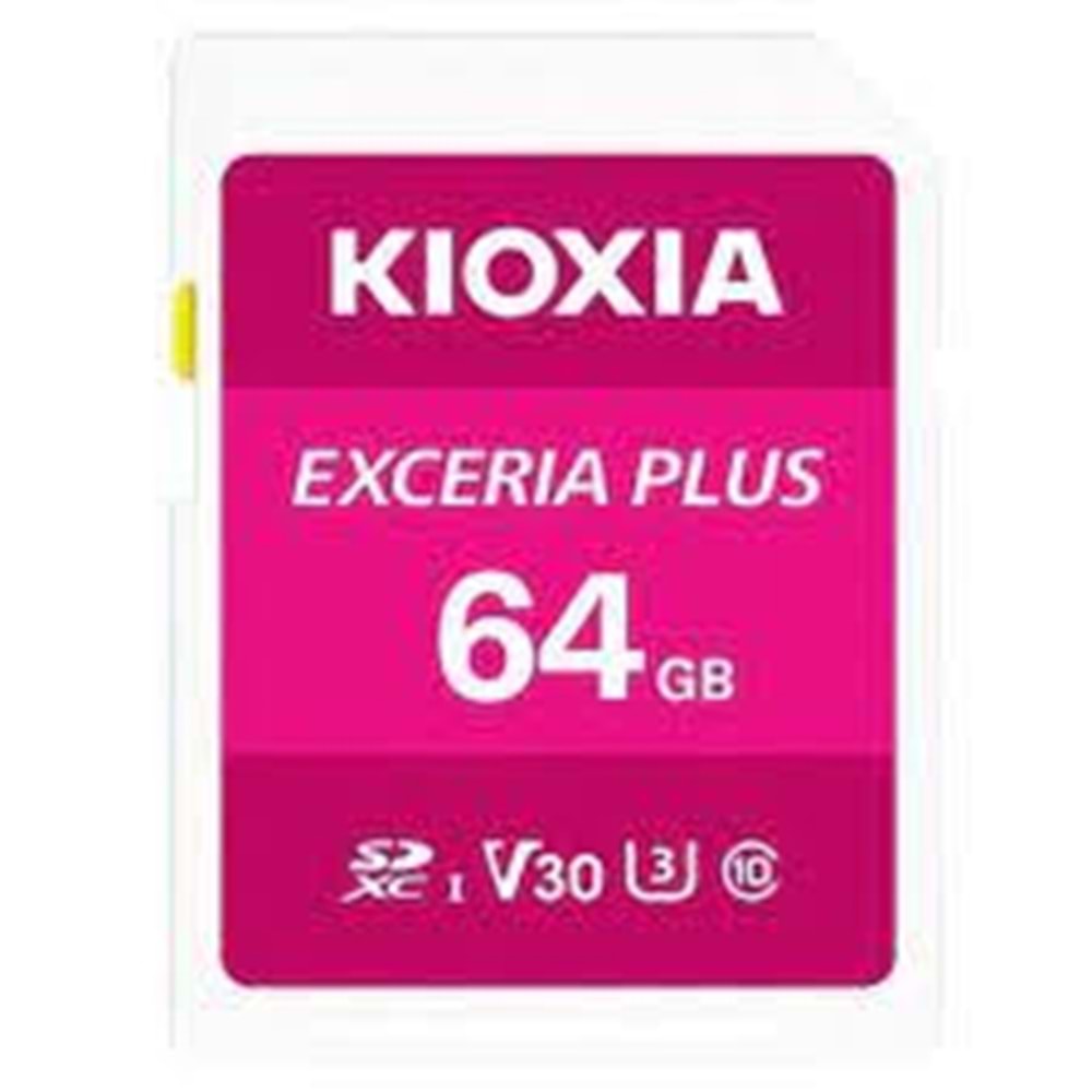 Kioxia FLA 64GB Exceria Plus microSD C10 U3 V30 UHS1 A1 Hafıza Kartı LMPL1M064GG2