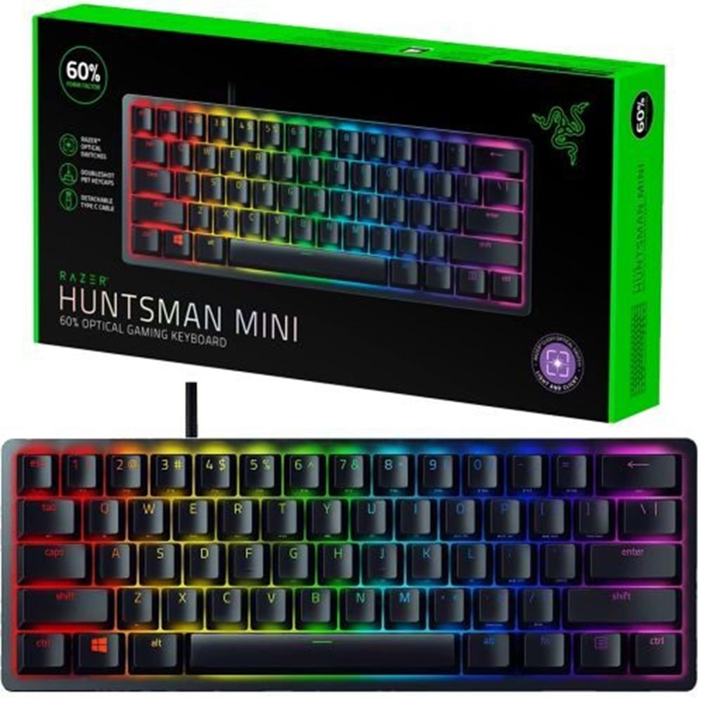 Razer Huntsman Mini - Clicky Optik Kablolu Klavye RZ03-03390100-R3M1
