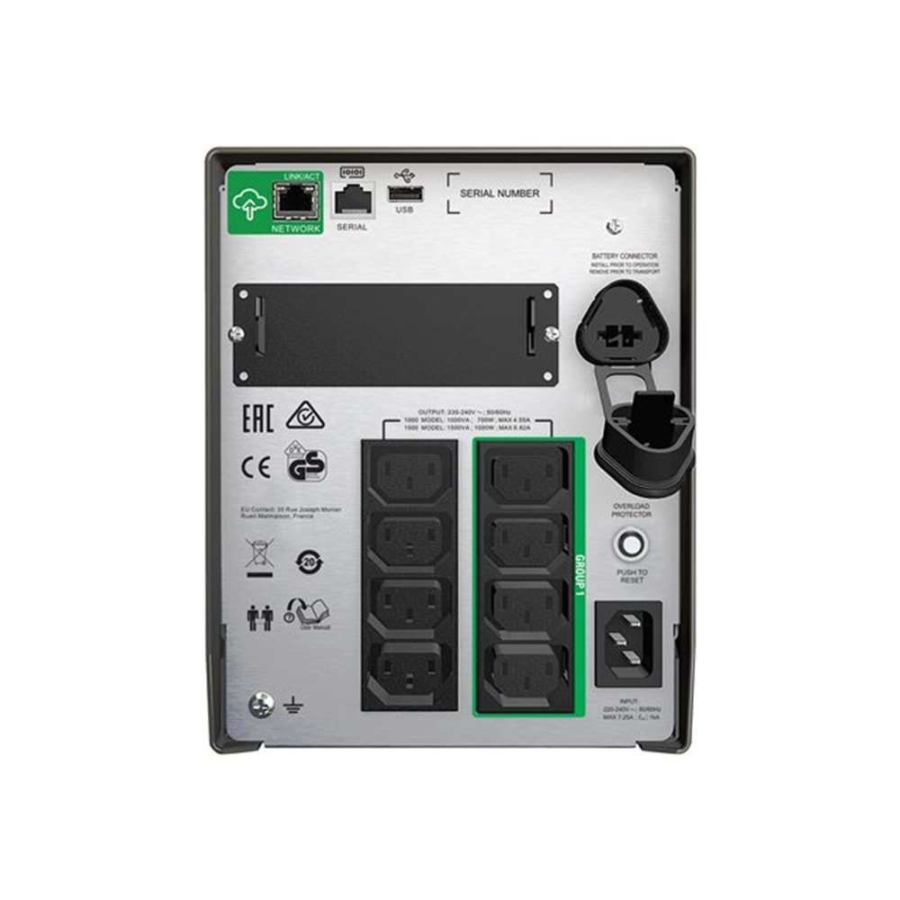 APC Akıllı Güç Kaynağı Smart-UPS 1500VA LCD 230V with SmartConnect SMT1500IC