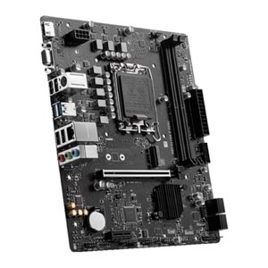 Msi Pro H610M-E DDR4 3200MHz 1XVGA 1XHDMI 1XM.2 USB 3.2 MATX 1700P Anakart (12. ve 13. Nesil işlemci uyumlu)