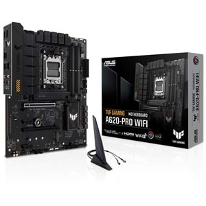 Asus Tuf Gaming A620-PRO Wifi A620 DDR5 6400 USB3.2 DP/HDMI PCI 3.0 AM5 Anakart