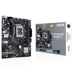 Asus Prime H610M-E-CSM DDR5 5600Mhz 1XVGA 1XHDMI 1XDP 2XM.2 USB 3.2 1700P Matx Anakart