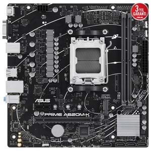 Asus Prime A620M-K AMD A620 DDR5 6400 USB3.2 M2 HDMI/VGA PCI 3.0 AM5 Anakart
