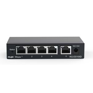 Ruijie RG-ES105D 5 Port 10/100 Tak Çalıştır Metal Kasa Switch