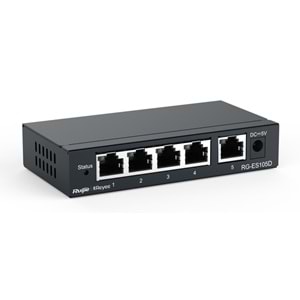 Ruijie RG-ES105D 5 Port 10/100 Tak Çalıştır Metal Kasa Switch