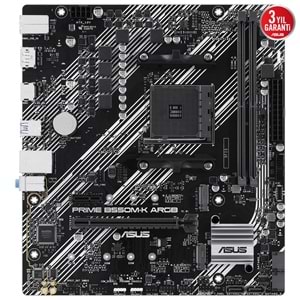 Asus Prime B550M-K Argb DDR4 5100Mhz 1XHDMI 1XDP 2XM.2 USB 3.2 Matx Am4 (AMD AM4 5000/4000 G/3000 Serisi İle Uyumlu)