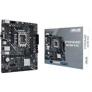 Asus PRIME H610M-D H610 DDR5 M.2 USB3.2 HDMI/VGA PCI 3.0 1700p Anakart