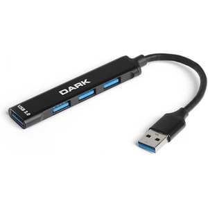 Dark DK-AC-USB310 Connect Master 4 Port 1XUSB 3.0 + 3XUSB 2.0 Alüminyum Kasa USB Çoklayıcı HUB