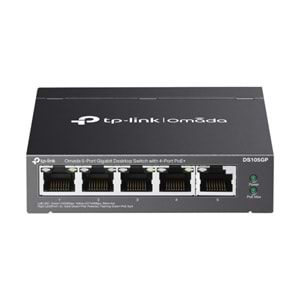 Omada DS105GP 4 Port Gigabit + 1 Port Gigabit Uplink 65W PoE Yönetilemez Switch