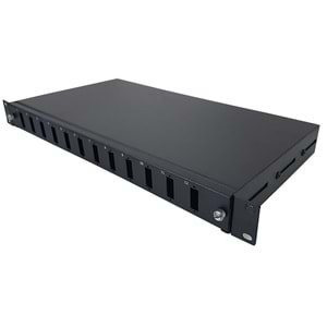 Uranium PPR12PSCDX 12 Port Fiber Optik SC DX RAL9005 Patch Panel
