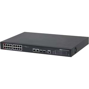 Dahua DH-S3218-16ET-135 16 PORT 16XFE-2XGE-2XGE/SFP 135W Yönetilemez POE Switch