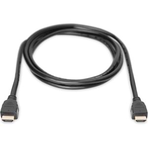 Digitus HDMI Kablo Altın Uçlu Siyah (2m) 4K