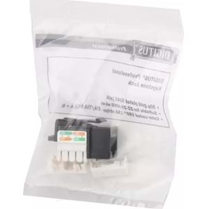 Digitus CAT6 Keystone Jack Zırhsız (Siyah Beyaz)