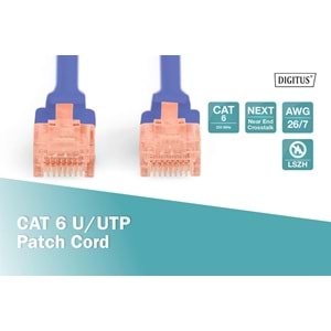 Digitus Patch Kablo Cat6 Mavi (0.5m)