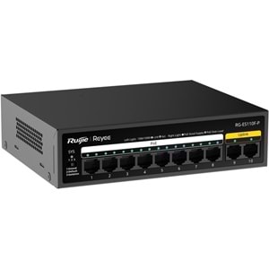 Ruijie Reyee RG-ES110F-P 8 -Port 10/100 +2X 10/100 RJ45 Uplink 110W Poe Switch