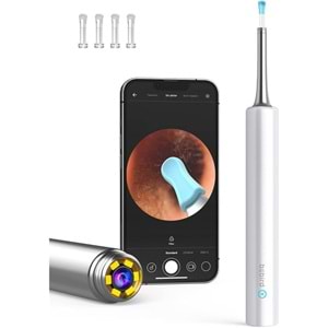 Bebird T5 3MP Kamera 3.5MM Lens Şarjlı Wifi Görüntülü Kulak Temizleyici Beyaz