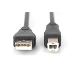 Digitus Yazıcı Kablosu Zırhlı Siyah USB 2.0 (3m)