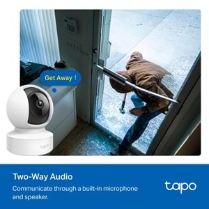 Tp-Link Tapo-C202 FHD Wi-Fi Güvenlik Kamerası ( Pan / Tilt )(Çift Yön Ses)(Eth)