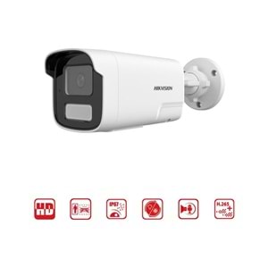 Hikvision DS-2CD1T43G2-LIUF/SL (Dahili Mik) 4MP 4mm A.Hibrit 50mt -Sesli Alarm