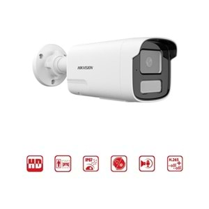 Hikvision DS-2CD1T43G2-LIUF/SL (Dahili Mik) 4MP 4mm A.Hibrit 50mt -Sesli Alarm