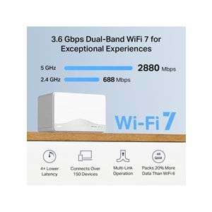 Tp-Link Mercusys Halo H25BE(2-pack) BE3600 Whole Home Mesh Wi-Fi 7 System (2 Ade