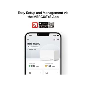 Tp-Link Mercusys Halo H25BE(2-pack) BE3600 Whole Home Mesh Wi-Fi 7 System (2 Ade