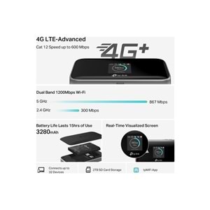 Tp-Link M7750 600Mbps WiFi 4G LTE-Advanced Cat12 Mobile Modem