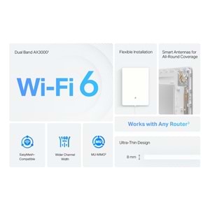 Tp-Link Archer Air E5 AX3000 Dual-Band Wi-Fi 6 Air Range Extender (Menzil Geniş)