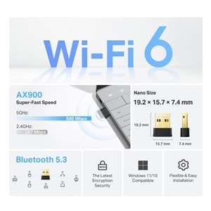 Tp-Link Archer TX10UB Nano AX900 Wi-Fi 6 Bluetooth 5.3 USB Adaptör
