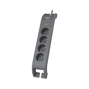 Philips SPN3140A/62 4 Soket Akım Korumalı Priz 900 Joules 2Mt Kablo (Gri)