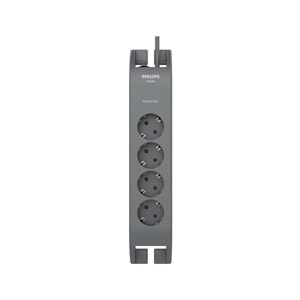 Philips SPN3140A/62 4 Soket Akım Korumalı Priz 900 Joules 2Mt Kablo (Gri)