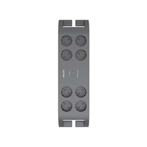 Philips SPN3180A/62 8 Soket Akım Korumalı Priz 900 Joules 2Mt Kablo (Gri)