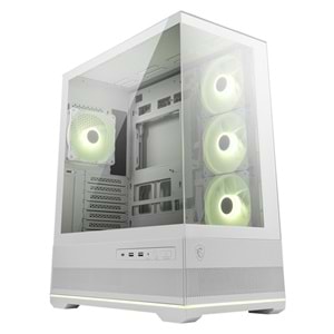 MSI MAG PANO 110R PZ WHITE TEMPERLI CAM 3X120MM 1X120MM ARGB FAN ATX Beyaz