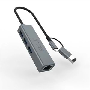 INCA IUTP-03T USB HUBX3 USB 3.0 10 GBPS+ETHERNET RJ45 1000MBPS Çoklayıcı