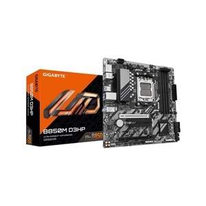 Gigabyte B850M-D3HP B850M-D3HP 8200MHz OC DDR5 AM5 M.2 HDMI DisplayPort MicroATX Anakart